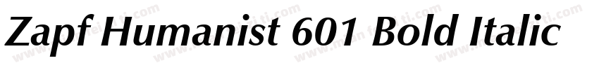 Zapf Humanist 601 Bold Italic BT字体转换